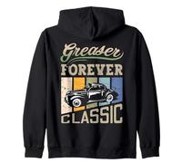 Greaser Forever Classic Sock Hop 1950s Rockability Vintage Sweat à Capuche