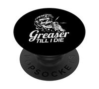 Greaser Till I Die Horror Rockabilly Squelette Alt Rock PopSockets PopGrip Adhésif