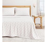 Great Bay Home Parure de lit de Noël California King Size en Flanelle 100% Coton Turc, draps d'hiver Double brossé, Ultra Doux, Confortable, 4 pièces