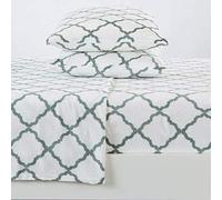 Great Bay Home Parure de lit imprimée en velours extra doux et micro polaire | Draps de luxe en micropeluche qui ne bouloche pas, poche profonde | Collection somptueuse en velours Sherpa de luxe (très