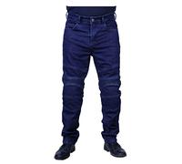 GREAT BIKERS GEAR - Jean Engineered Protective pour homme, doublure en aramide, pantalon de moto, doublure de protection renforcée, protection des genoux et des hanches., bleu foncé, 38W x 32L
