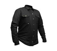 GREAT BIKERS GEAR - Maillot de moto pour homme entièrement renforcé avec doublure de protection en aramide avec protections, Noir , XXXL