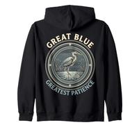 Great Blue Greatest Patience Observateur d'oiseaux des Zones humides Sweat à Capuche