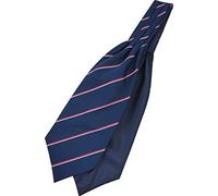 Great British Tie Club Royal Navy Regiment Cravate à rayures tissées, Bleu marine, rouge, blanc, taille unique