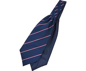 Great British Tie Club Royal Navy Regiment Cravate à rayures tissées, Bleu marine, rouge, blanc, taille unique