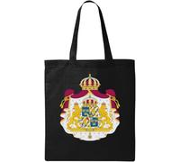 Great Coat of Arms of Sweden Sac fourre-tout en coton écologique naturel Noir, Noir , Taille unique