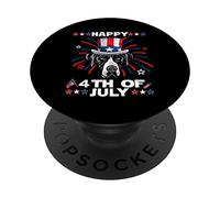Great Dane Dog Patriotic American 4th of July Dogs Lovers PopSockets PopGrip Adhésif