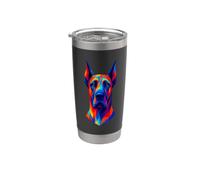 Great-Dane-Dog Pop-Art Race de chien Chiens Gobelet isotherme en acier inoxydable double paroi