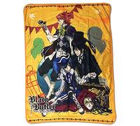 Great Eastern Divertissement Black Butler B.o.c. Ciel, Sebastian, et Joker Sublimation Couvre-lit, Coton, Multicolore