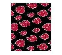 Great Eastern Entertainment Naruto Shippuden Akatsuki Throw Blanket Jeté de lit, Coton, Rouge/Noir, 127 x 152,4 x 1 cm