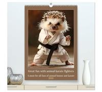 Great fun with animal karate fighters (High Quality Premium Wall Calendar 2026 DIN A2 portrait),CALVENDO 12 Month Wall Calendar: A must for all fans of animal humor and karate