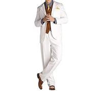 Great Gatsby Leonardo Dicaprio Combinaison 3 pièces Blanc, Blanc - Costume Gatsby le Magnifique, M