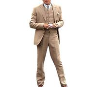 Great Gatsby Leonardo Dicaprio Costume 3 pièces Marron, Marron - Costume Gatsby le Magnifique, XXL