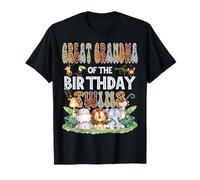 Great Grandma Of The Birthday Twins Safari Animaux de la jungle T-Shirt