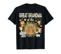 Great Grandma of The Wild One Safari Premier Anniversaire T-Shirt