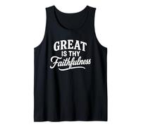 Great Is Thy Faithfulness Christian Apparel Écriture Verse Débardeur