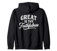 Great Is Thy Faithfulness Christian Apparel Écriture Verse Sweat à Capuche