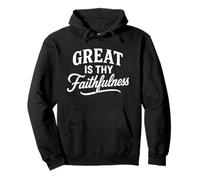 Great Is Thy Faithfulness Christian Apparel Écriture Verse Sweat à Capuche