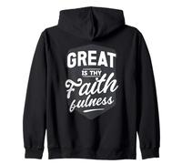 Great Is Thy Faithfulness Citation de la Bible sur le culte chrétien Sweat à Capuche