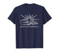 Great is Your Faithfulness Verse de la Bible chrétienne Soleil Jésus T-Shirt