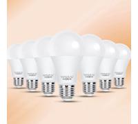 Great Jacob Ampoule LED A60 E27 Blanc chaud 3000K, Ampoules Globe A60 de 10W=131W, 2100 lumens. IRC ≥ 80, Non dimmable, Lot de 7