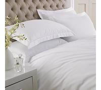 Great Knot Collection Empereur 100% Coton égyptien satins - Housse de Couette (Simple 137 x 200 cm, Blanc)