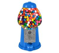 Great Northern Popcorn Mini distributeur de bonbons vintage avec globe en verre, base en métal et mécanisme de pièce de monnaie rotatif Bleu