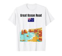 Great Ocean Road Souvenir Australie Voyage Drapeau Australien T-Shirt