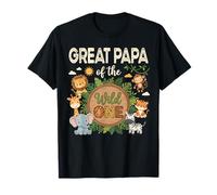 Great Papa of The Wild One Safari Premier Anniversaire T-Shirt