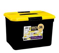 GREAT PLASTIC CAJA DE HERRAMIENTAS Con ASA en Color Negro DE 30 LITROS