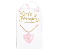 Great Pretenders Boutique Glitter Heart Necklace Assorted Colliers, Multicolore, Unique (90418)