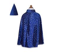 Great Pretenders - Glitter Wizard Cape & Hat Casquettes, Masques et Accessoires de fête, Couleur Bleu (61083)