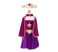 Great Pretenders Super-héroïne (Tunique, Cape and Coiffe), Rose/Lila Taille US 4-6