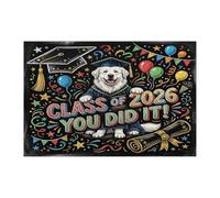 Great Pyrenees Dog Congrats Grad Puzzles pour adultes 1000 pièces Puzzles imprimés en bois pour l'obtention d'un diplôme - Décoration de e 2026 pour divertissement à domicile