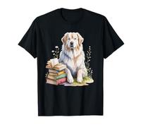 Great Pyrenees Pyrenean Mountain Dog Pyr Book Reading Books T-Shirt