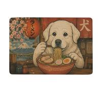Great Pyrenees Ramen Tapis 150 X 100 Cm, Antidérapant Cadeau De Noël | Tapis 150 x 100 cm avec surface douce; adapté à une utilisation toute l'année; près du lit ou du canapé
