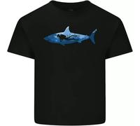 Great Shark Scuba Diver Diving Mens Cotton T Shirt Tee Top White XXL