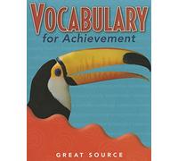 Great Source Vocabulary for Achievement: Student Edition Grade 4