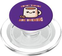 Great Things are Brewing Coffee Kawaii Cute Funny Coffee PopSockets PopGrip pour MagSafe