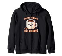 Great Things are Brewing Coffee Kawaii Cute Funny Coffee Sweat à Capuche