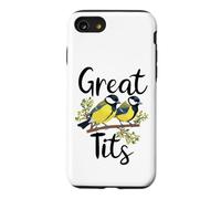 Great Tits Jeu de Mots drôle pour observateur d'oiseaux Coque pour iPhone SE (2020) / 7/8