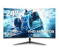 Great voell Moniteur Gaming Courbé 24 Pouces 180Hz 3000R HDR10 FreeSync Montage VESA 75x75mm Noir