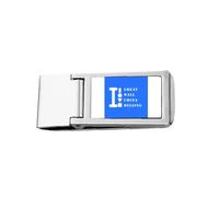 Great Wall China Beijing Porte-monnaie fin en acier inoxydable Motif Pékin