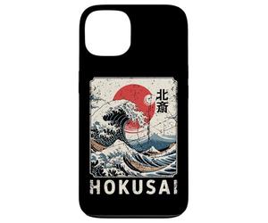 Great Wave Kanagawa Japan Hokusai Kanji Souvenir vintage Coque pour iPhone 13