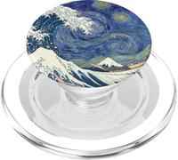 Great Wave Off Kanagawa Starry Nights Van Gogh Peintures PopSockets PopGrip pour MagSafe