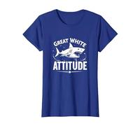 Great White Attitude : féroce prédateur océanique T-Shirt, Femme, Bleu Royal, XS