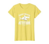 Great White Attitude : féroce prédateur océanique T-Shirt, Femme, Citron, XS