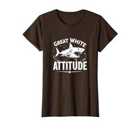 Great White Attitude : féroce prédateur océanique T-Shirt, Femme, Marron, XS
