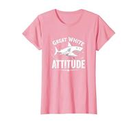 Great White Attitude : féroce prédateur océanique T-Shirt, Femme, Rose, XS