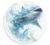 Great White requin1000 Pièces Puzzles pour Adultes Et Enfants AnimauxPuzzle Rond, Jeu D'Intelligence, Art, Cadeau, Difficile, Impossible1000pcs (67.5x67.5cm)